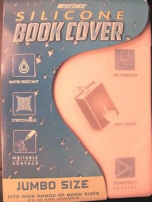 Kittrich Jumbo Silicone Book Cover Pink Tint Water Resistant J-50007-01 NEW