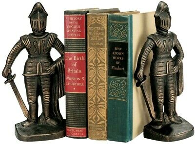 Design Toscano Medieval Knight Iron Book Ends Set of 2