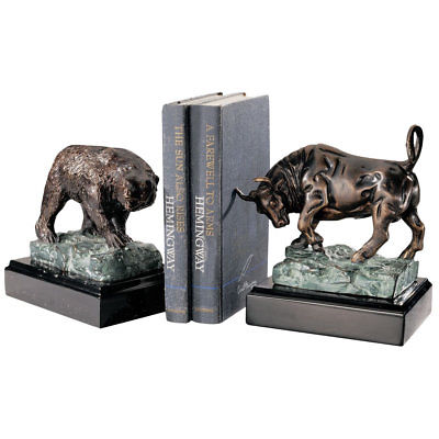 Design Toscano The Bull and Bear of Wall Street Book Ends Set of 2