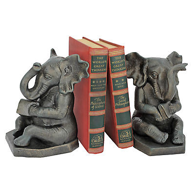 Design Toscano Educated Elephant Cast Iron Book Ends Set of 2