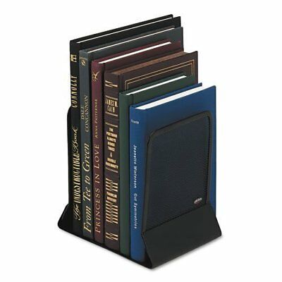 Mesh Bookends with Solid Base, 5.25 x 6.25 x 5 Inches, Steel, Black, 1 Pair...