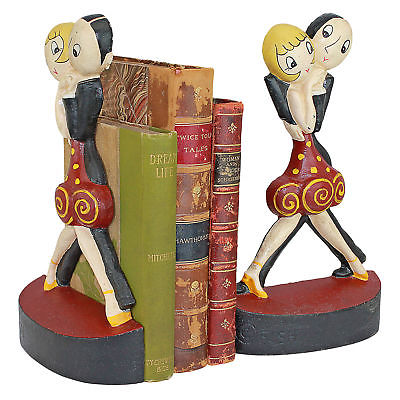 Design Toscano The Flappers Sculptural Book Ends Set of 2