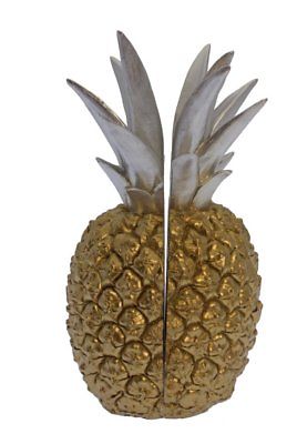 Streamline Pineapple Split Bookends Set of 2