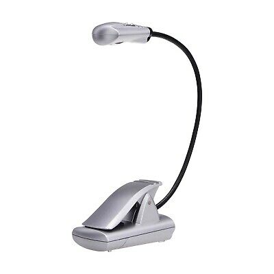 Light It! By Fulcrum, LED Book Reading Light, Clip On, Silver 1 pack