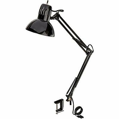 56963 32" Multi-Joint Metal Clamp Black Desk Lamp,