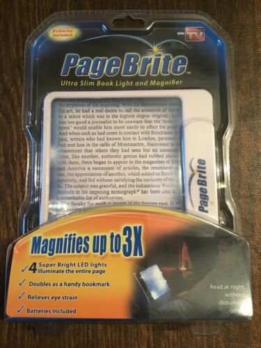 PAGE BRITE ULTRA SLIM BOOK LIGHT & MAGNIFIER AS SEEN ON TV -  NEW IN PACKAGE