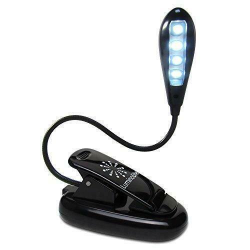 LuminoLite Rechargeable 4 LED Book Light, Clip On Reading Light / FREE SHIPPING!