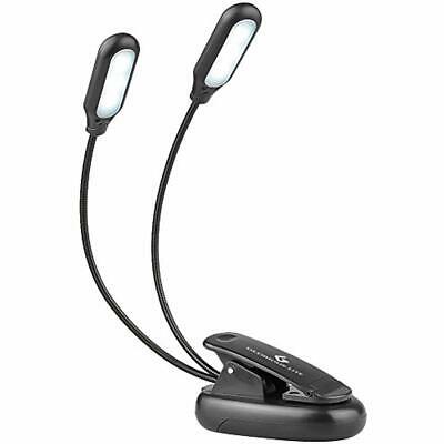 GLORIOUS-LITE 10 LED Book Light, Reading Lights, Flexible Clip On With 3 Colors