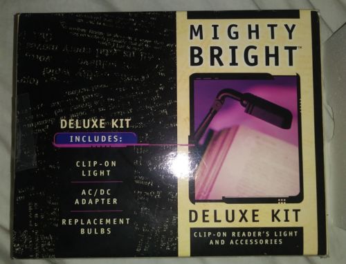 Mighty Bright clip-on reader's light and accessories Deluxe Kit new in box