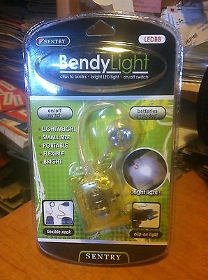 YELLOW BENDY LIGHT --CLIPS TO BOOKS ,LAPTOPS----BRIGHT LED