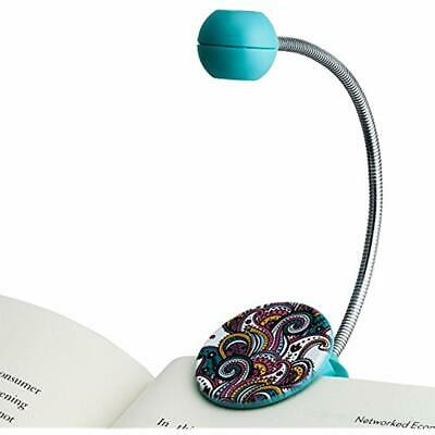 WITHit Disc LED Reading Light - Paisley Pattern Book With Chrome Neck For Books,
