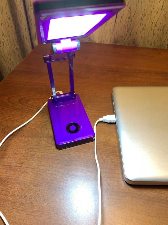 Purple Book Light With Computer Plug In And Battery Operated Not Included
