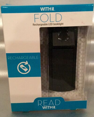 WITHit Folding LED Book Light - 3 LED Lights - Rechargeable - Compact!  New