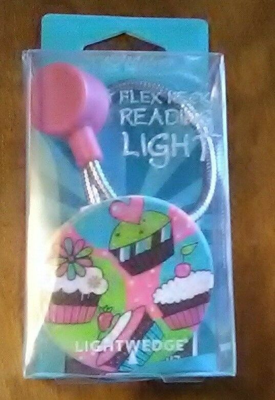 LightWedge Flex Neck Reading Light  w/ Multi Color Cupcakes & Pink Accents
