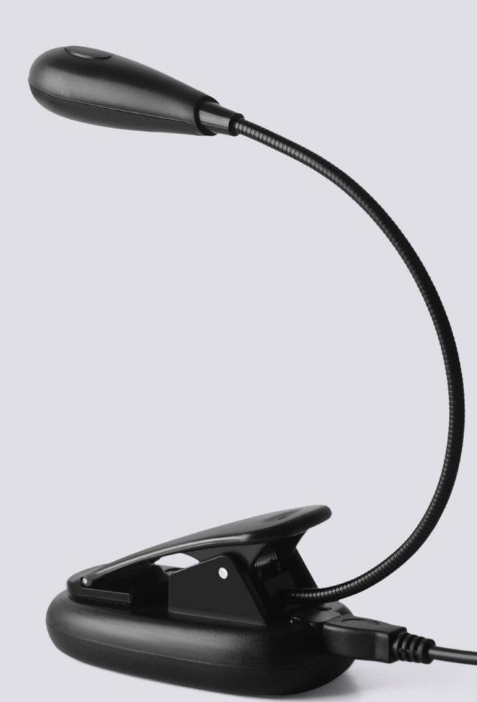 Reading Light Music Stand Light LED  With Clip Flexible Black New