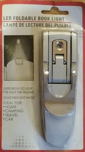 LED Foldable Portable Clip On BOOK Reading LIGHT Lamp NEW!