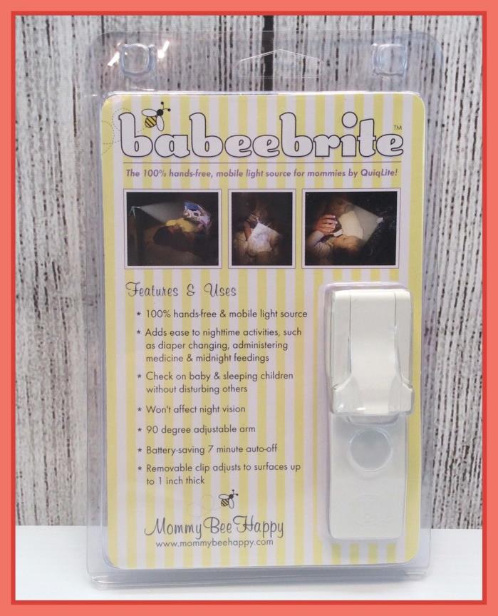 ?? New QuiqLite Mommy Bee Happy Babeebrite Hands-Free Nighttime Mobile Light