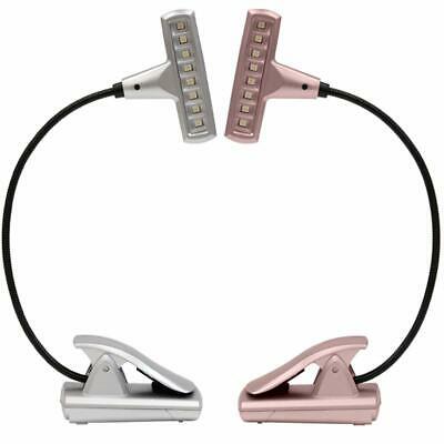 UltraBrite 8-LED Book Light/Reading Light Silver and Rose Gold (2 Pack)