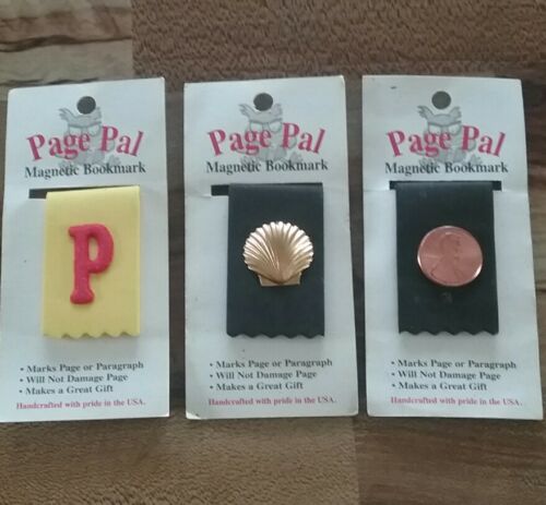 Page Pals Magnetic Bookmark NWT Lot of 3 HAND MADE IN USA - RARE