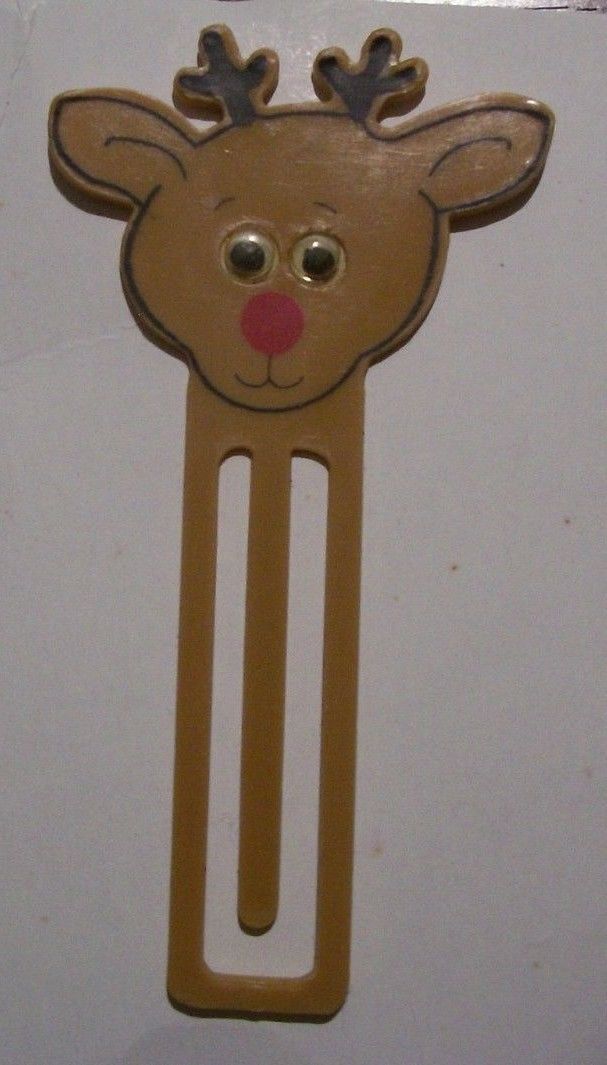 Rudolph the red nose reindeer plastic bookmark