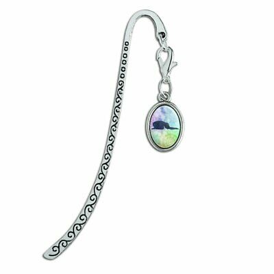 Child's Pose Yoga Metal Bookmark Page Marker with Oval Charm