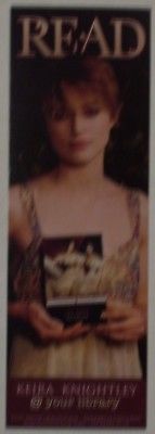 Kiera Knightley New RARE READ Promo Bookmark Bookmarker,Pride & Predjudice,2005
