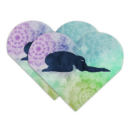 Child's Pose Yoga Heart Faux Leather Bookmark - Set of 2