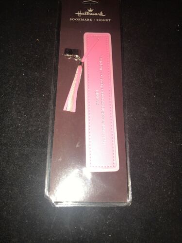 Hallmark Pink Leather Book Mark Signet NWT Housework is Cutting Into My Reading