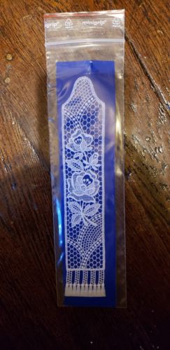 White Bible/book  Bookmark Handmade Lace Crochet Roses