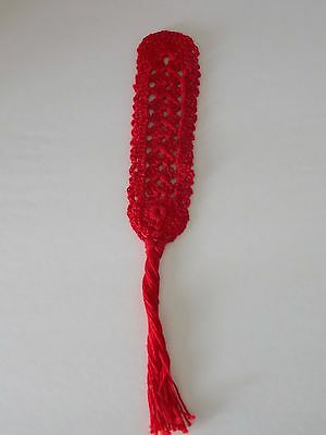 Red Crocheted Bookmark * Handmade