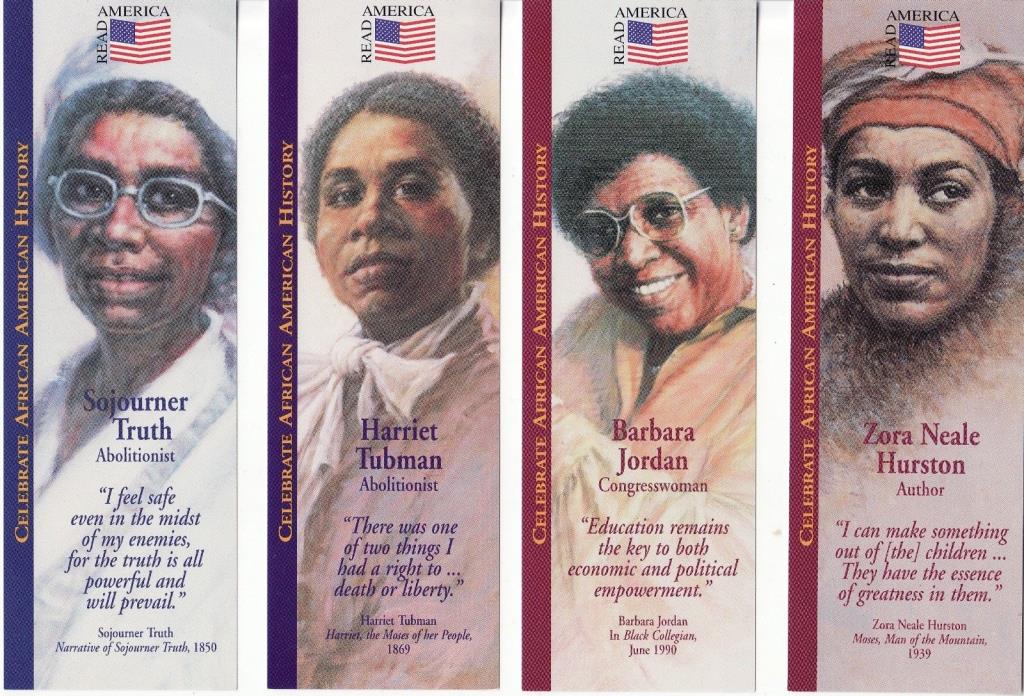 AFRICAN-AMERICAN HERITAGE-SET of 4 BOOKMARKS-FREE SHIPPING