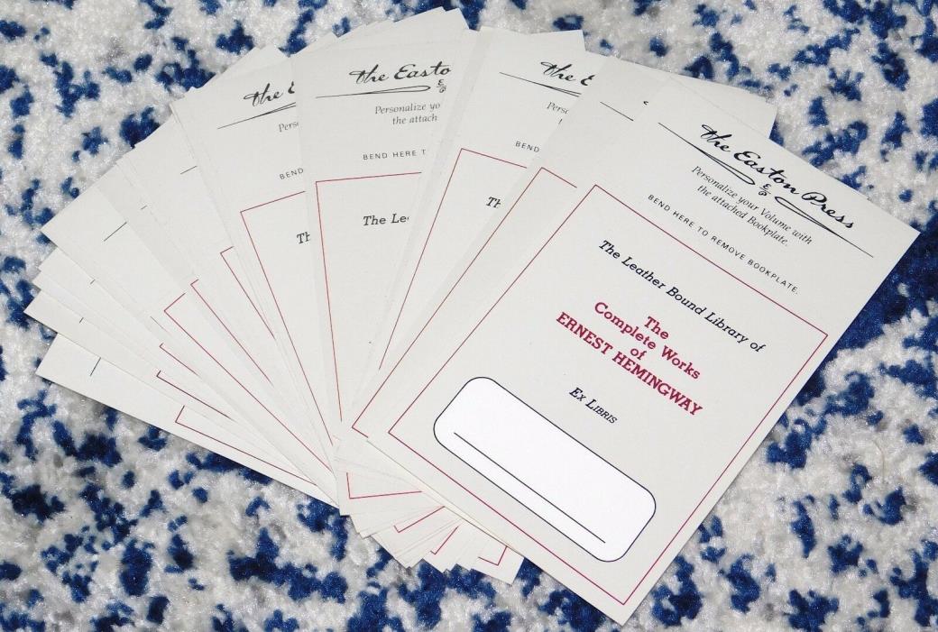 19 Easton Press Bookplates from 