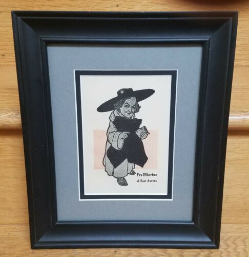 Antique Roycroft Framed Matted Print Elbert Hubbard Stickley Era Arts & Crafts