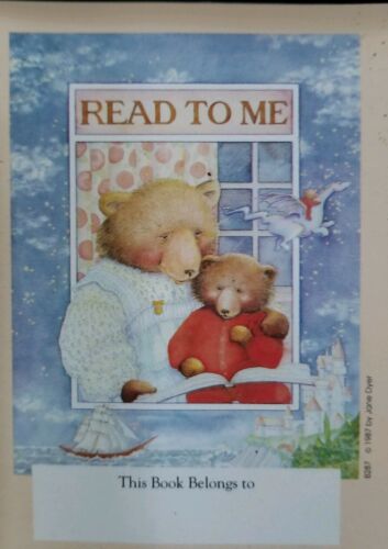 17 Vtg Antioch Book Plates Papa Bear reading To baby Read to me 1987 Jane Dyer