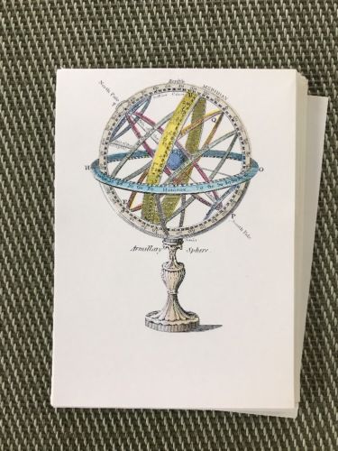 Berliner & McGinnis Bookplates on Gummed Paper- Armillary Armil Celestial Sphere