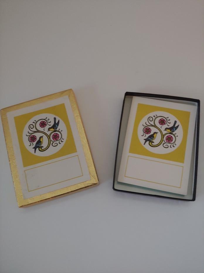 Vintage 2 Birds on a Flower Branch Bookplates Book Plates Antioch