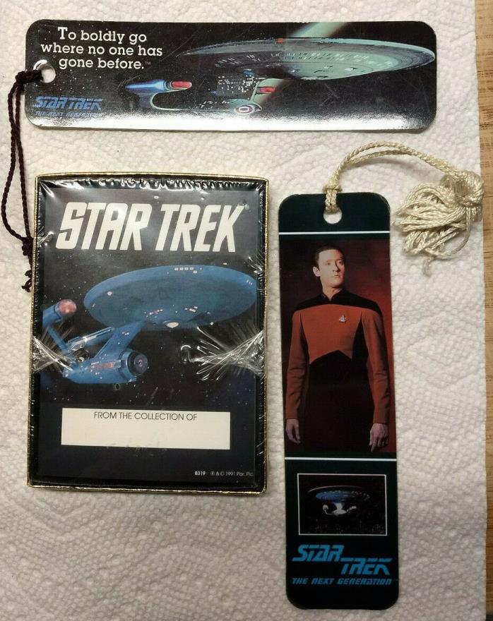 New Vintage Star Trek Enterprise Bookplates Antioch Publishing + TNG bookmarks!