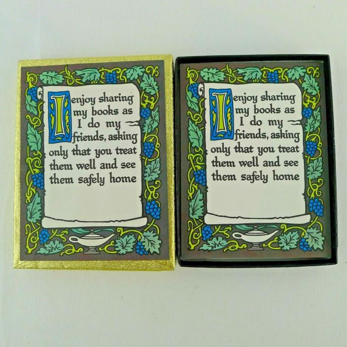 Antioch Bookplate Labels I Enjoy Sharing My Books Grapes And Vines Boxed