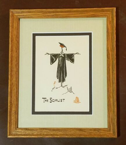 Antique Roycroft Framed Print THE SCIOLIST Stickley Era Arts & Crafts E. Hubbard