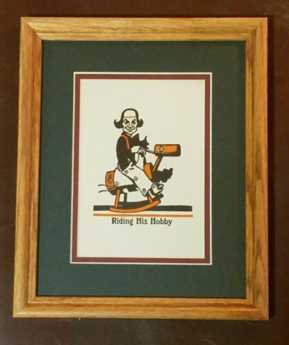 Antique Roycroft Framed Print Elbert Hubbard Hobby Stickley Era Arts & Crafts