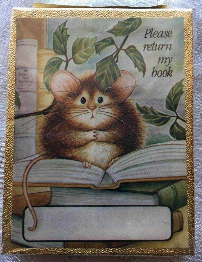 Adorable Mouse Antioch Bookplate NIB Sealed 30 Self Stick 