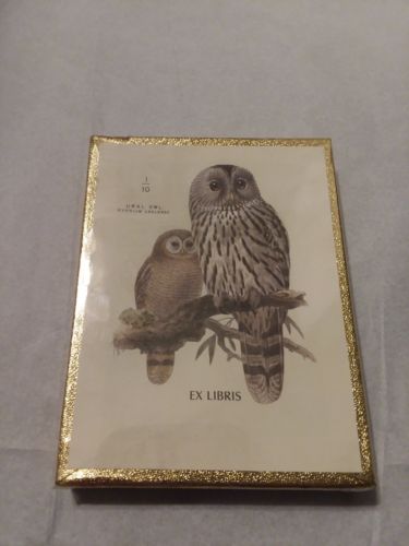 Vintage Box of ANTIOCH BOOKPLATES Ural Owl Ex Libris 50 Plates