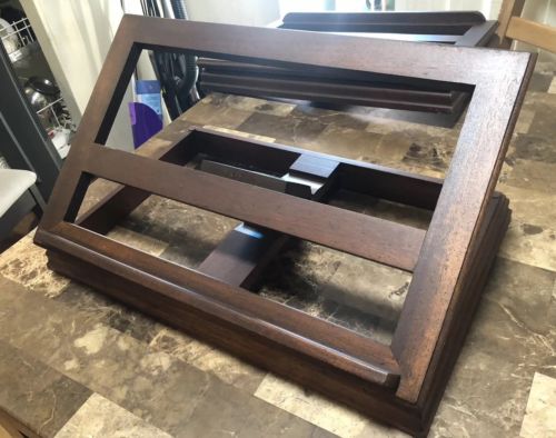 Vintage DREXEL Wooden Book Bible Stand Antique Tabletop Easel Artwork Holder