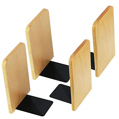 SNAGAROG 4 PCS Wooden Books Holder Style Wooden Book Holder Color Register Book