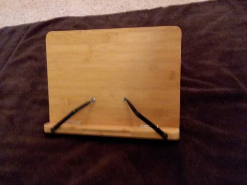 Bamboo Wood Reading Cookbook Stand Holder
