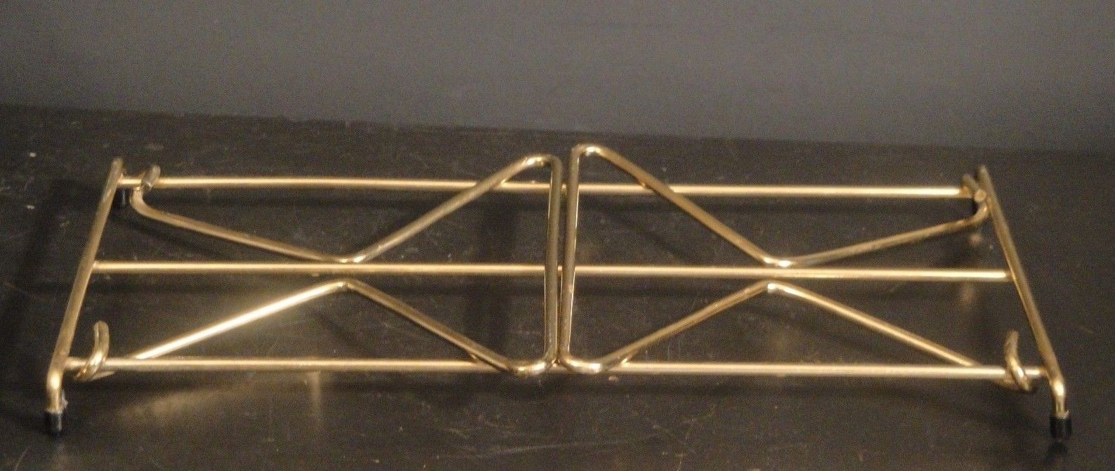 2 Mid Century Retro Metal Wire Folding Tabletop Book Rack Holders 11.5