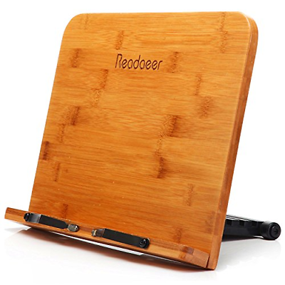 Reading Rest Book Stand Cook Stands And Holders Home Office Bamboo Stable New