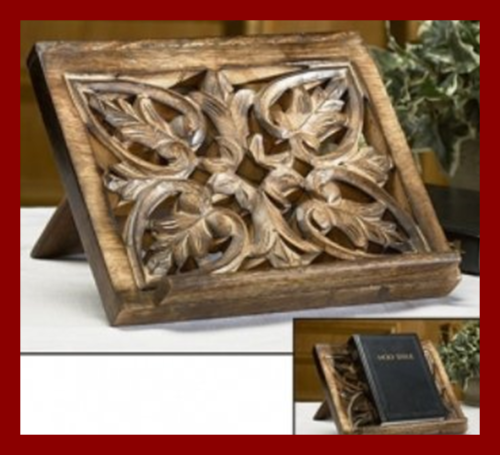 Ornate Wood Carved Bible/Missal Stand Clear FREE SHIPPING Home