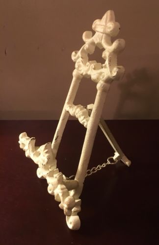 VINTAGE SOLID Cast Iron ORNATE EASEL MUSIC BIBLE BOOK STAND HOLDER