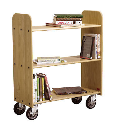 Diversified Woodcrafts Mobile Series Book Cart Medium Oak